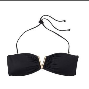NWT Victoria’s Secret NWT Venice V Bandeau Bikini Sz S Swimsuit TOP ONLY